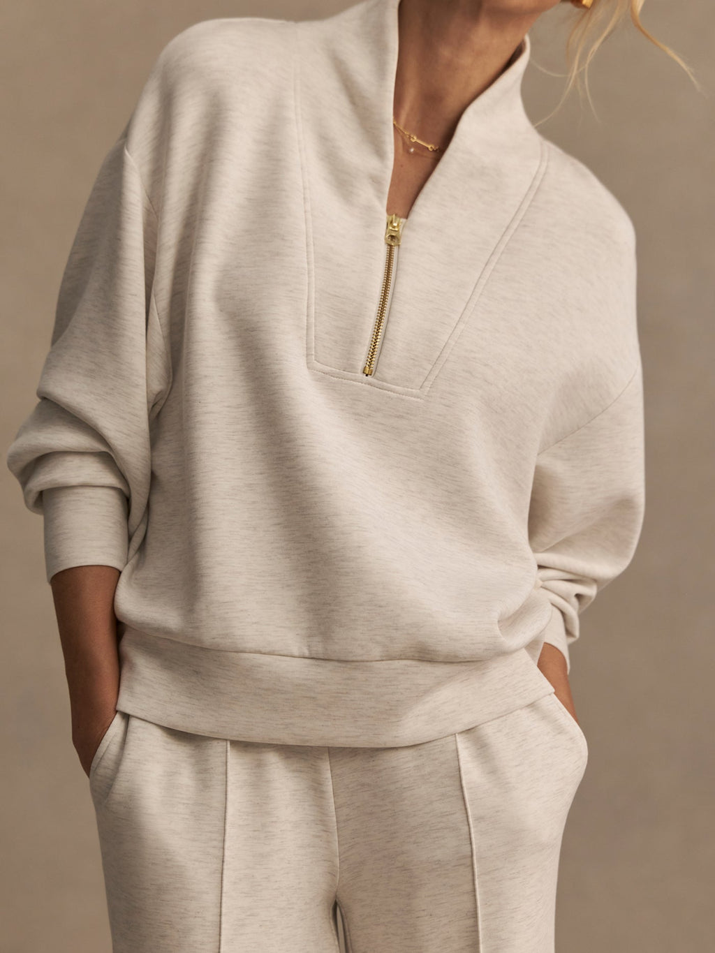 Davidson Sweat | VARLEY US Ivory Marl - Varley