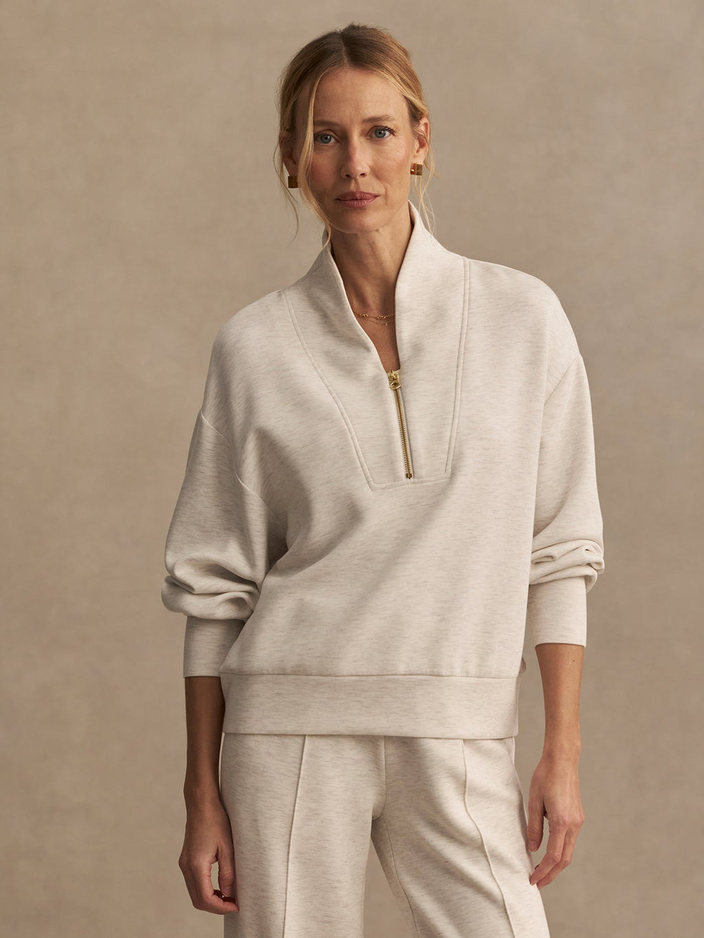 Davidson Sweat | VARLEY US Ivory Marl - Varley