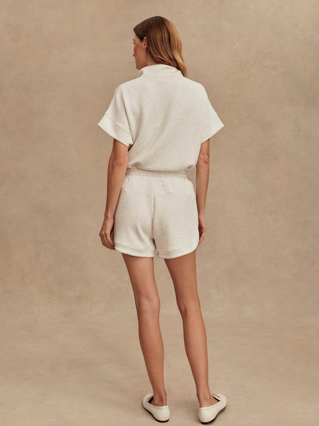 Ollie High-Rise Short 3.5'' | VARLEY US Ivory Marl - Varley