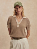 Perrine Knit Polo Shirt Sepia Twist - Varley