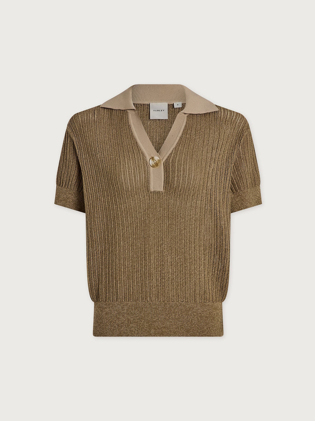 Perrine Knit Polo Shirt Sepia Twist - Varley