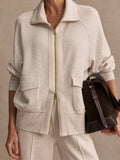 Roxbury Zip-Through Sweat | Varley Us Ivory Marl - Varley