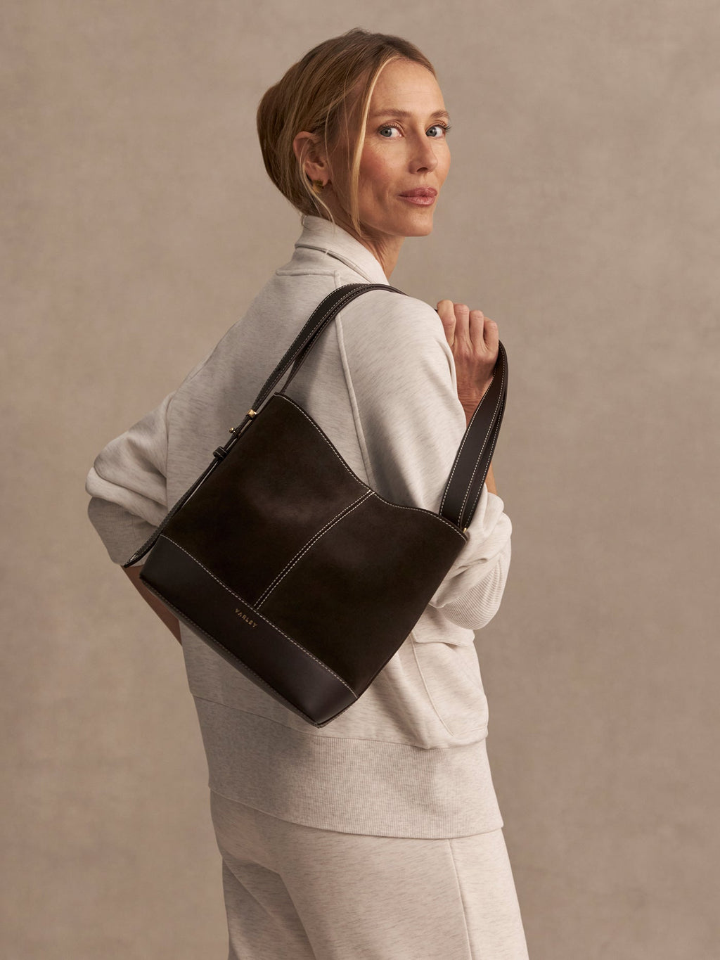 Roxbury Zip-Through Sweat | Varley Us Ivory Marl - Varley