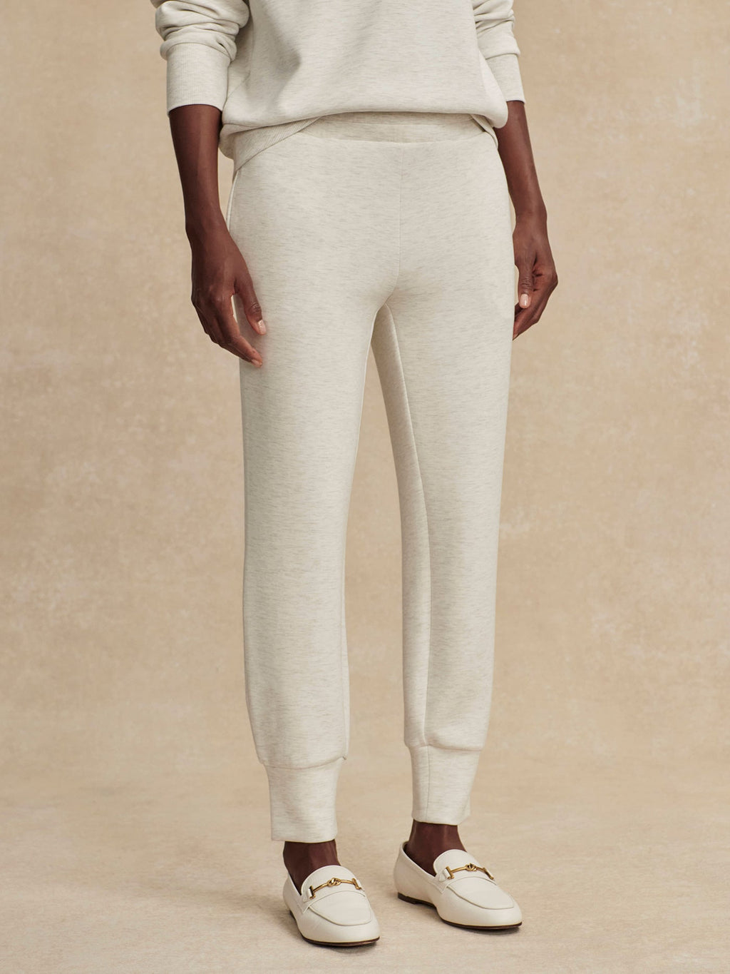 The Slim Cuff Pant 30 Ivory Marl - Varley