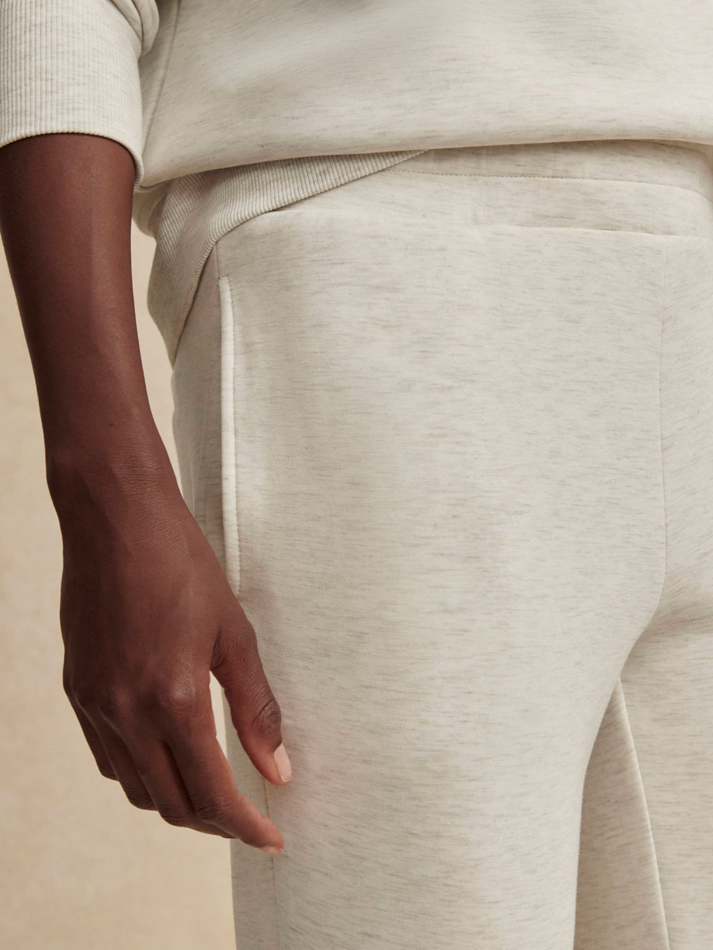 The Slim Cuff Pant 30 Ivory Marl - Varley