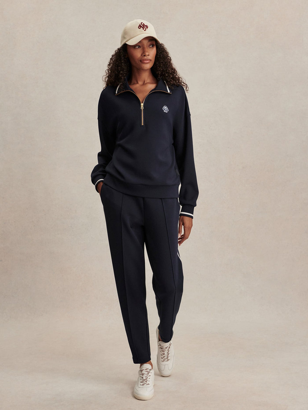 Bertie Half Zip Sweat Navy - Varley