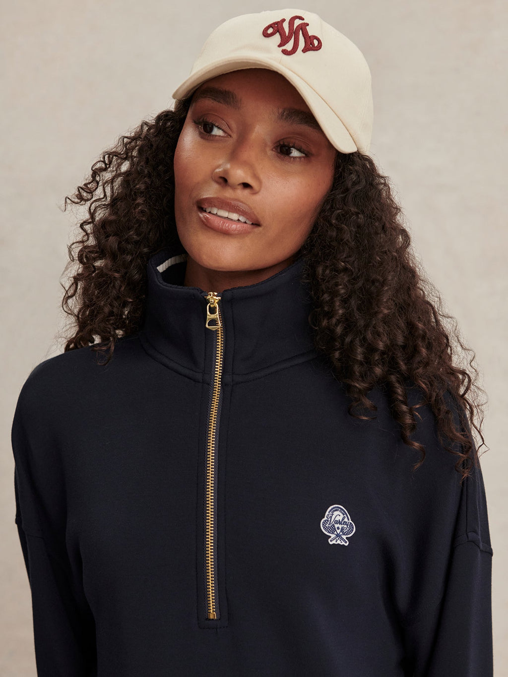 Bertie Half Zip Sweat Navy - Varley