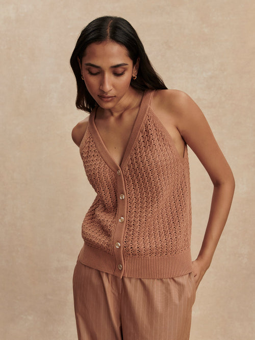 Alessia Knit Tank Camel - Varley