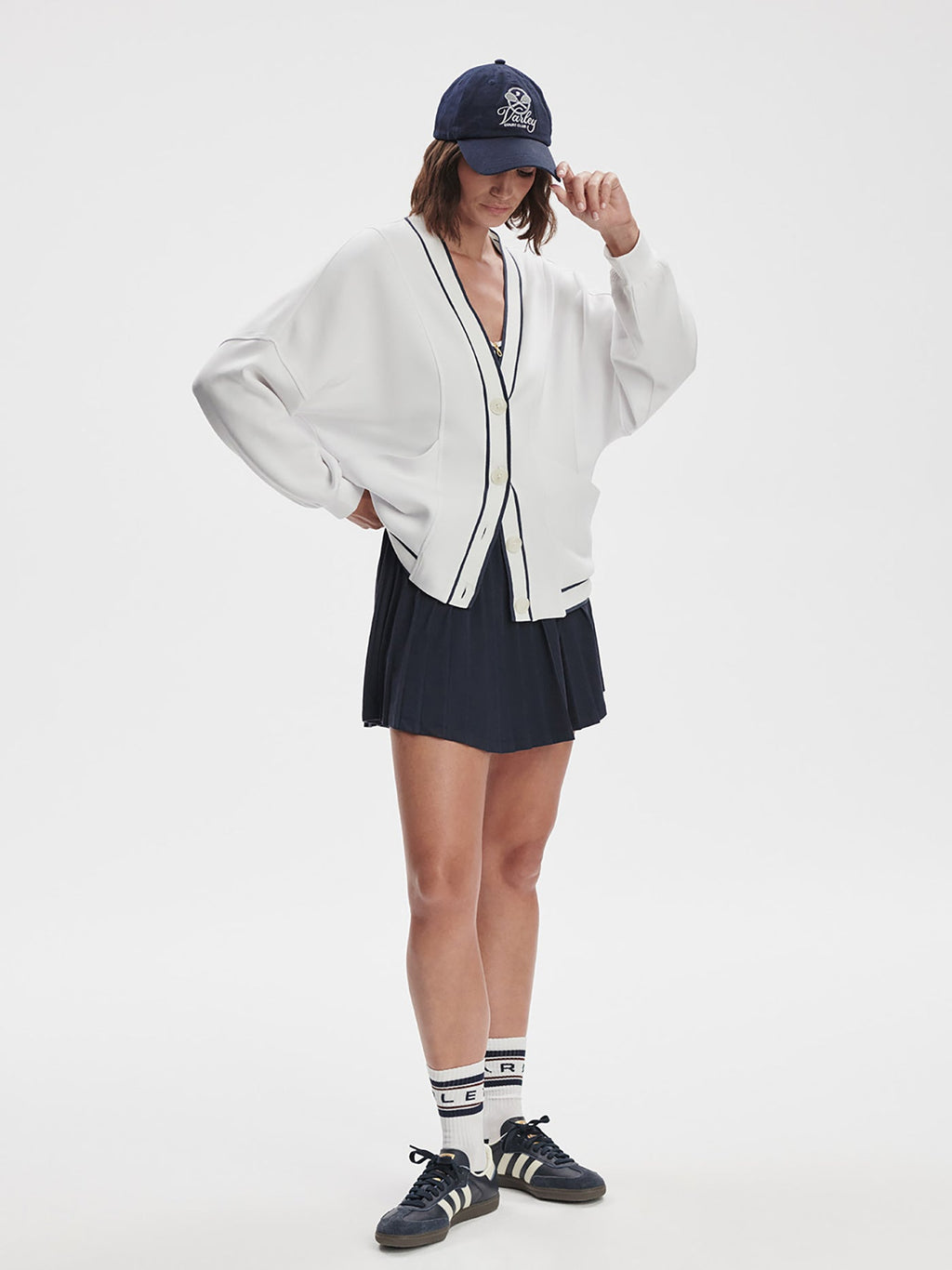 Decker Off-Court Cardigan | VARLEY US White - Varley