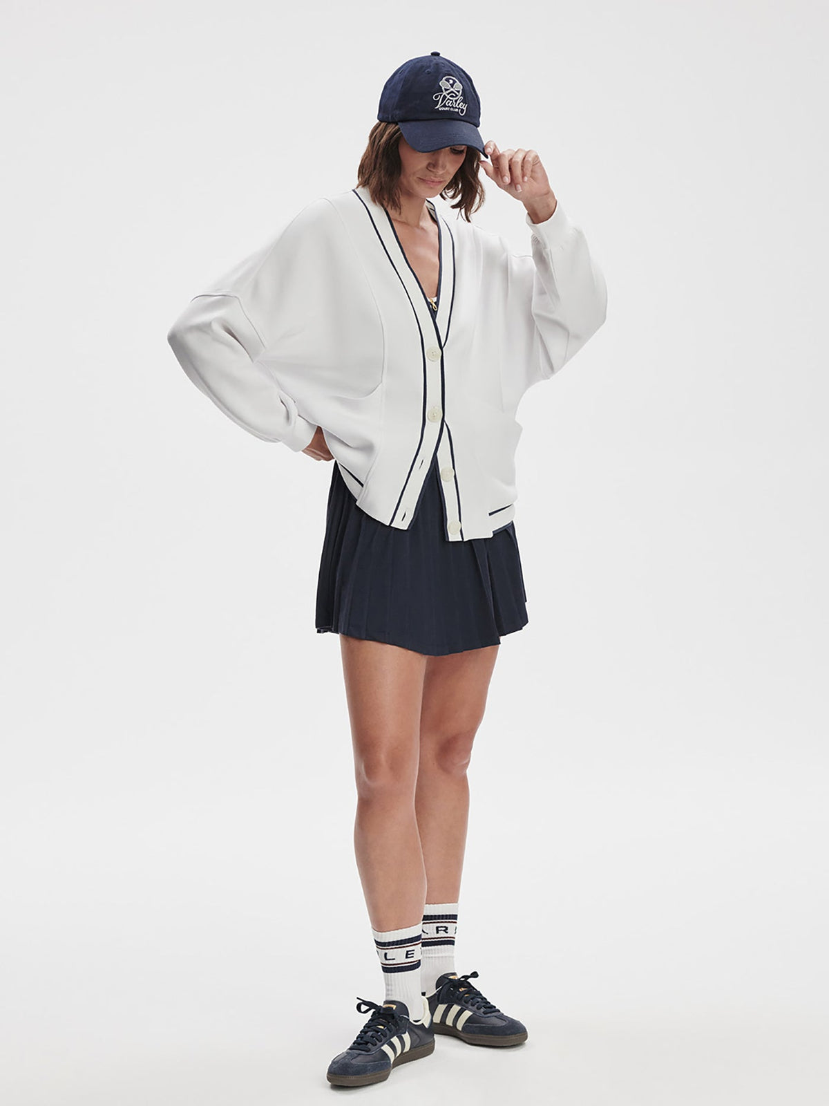 Decker Off-Court Cardigan | VARLEY US White - Varley