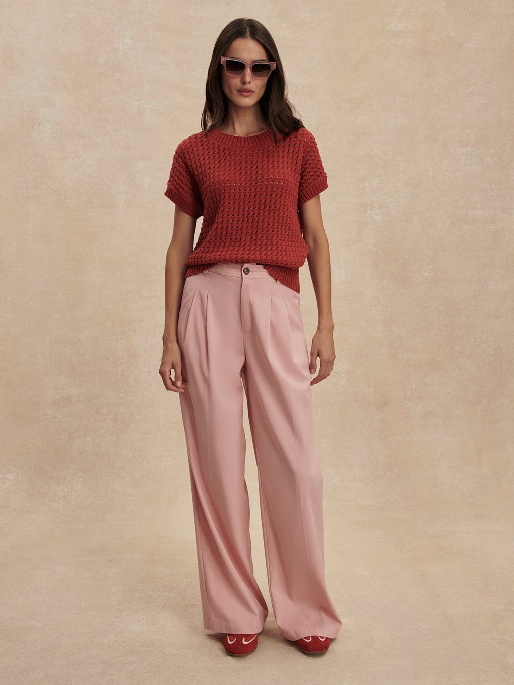 Jayla Wide Leg Trouser 32 Mellow Rose - Varley