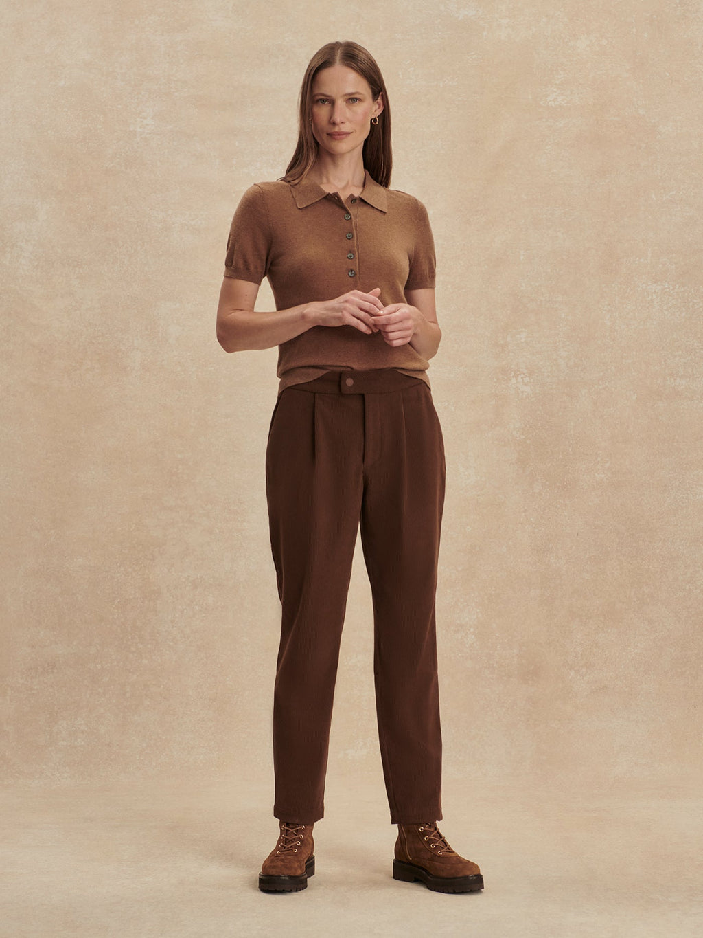 Nell Reg Tapered Leg 27 Dark Toffee - Varley