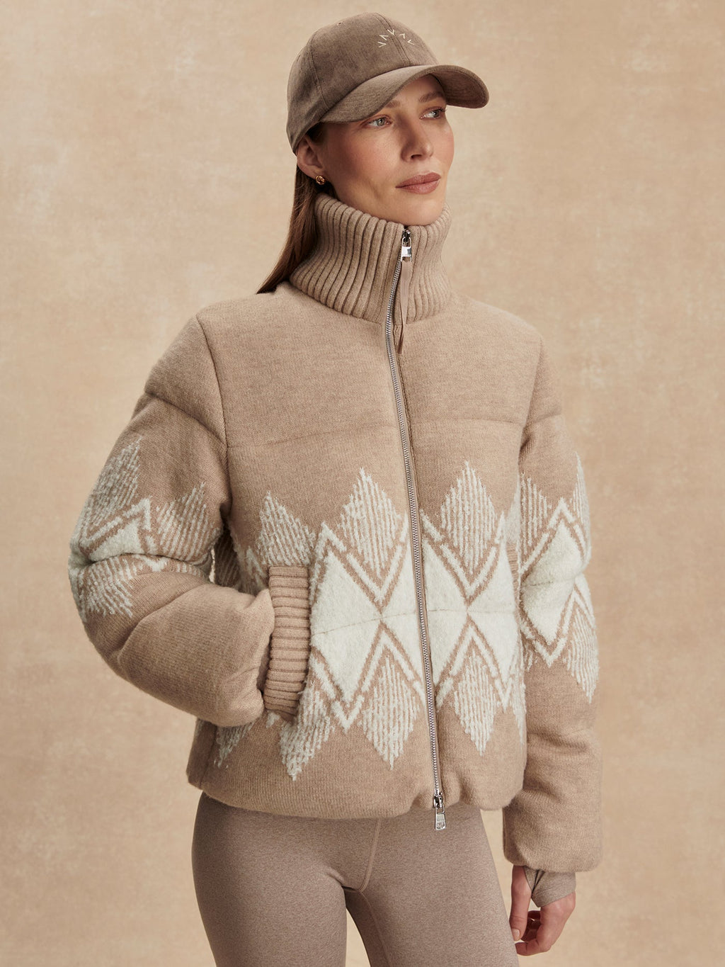 Belinda Knit Puffer Light Taupe - Varley