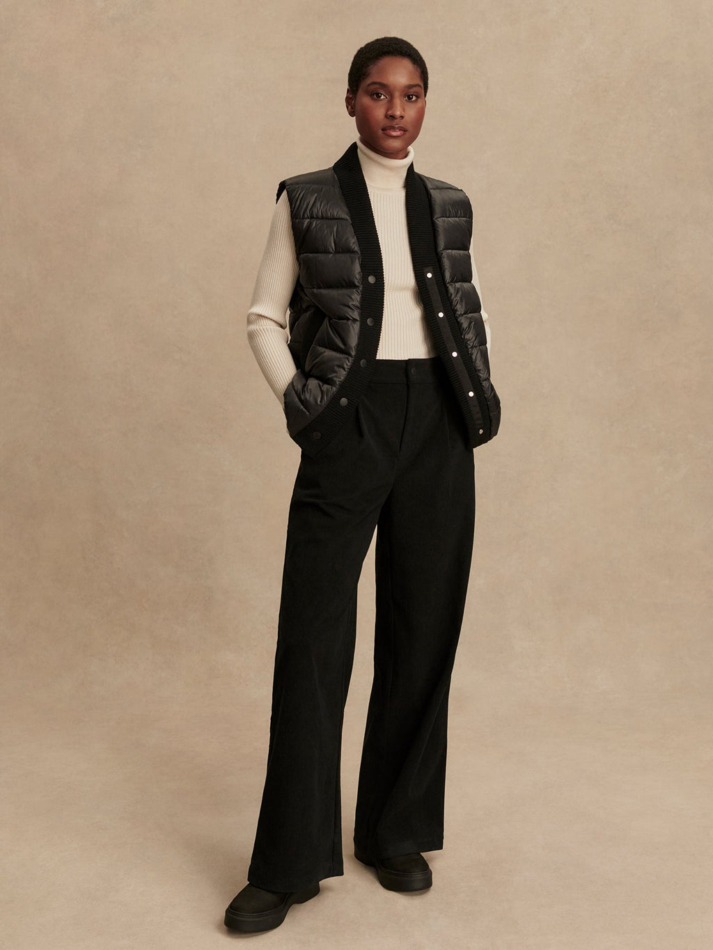 Colwyn Combo Boxy Gilet Black - Varley