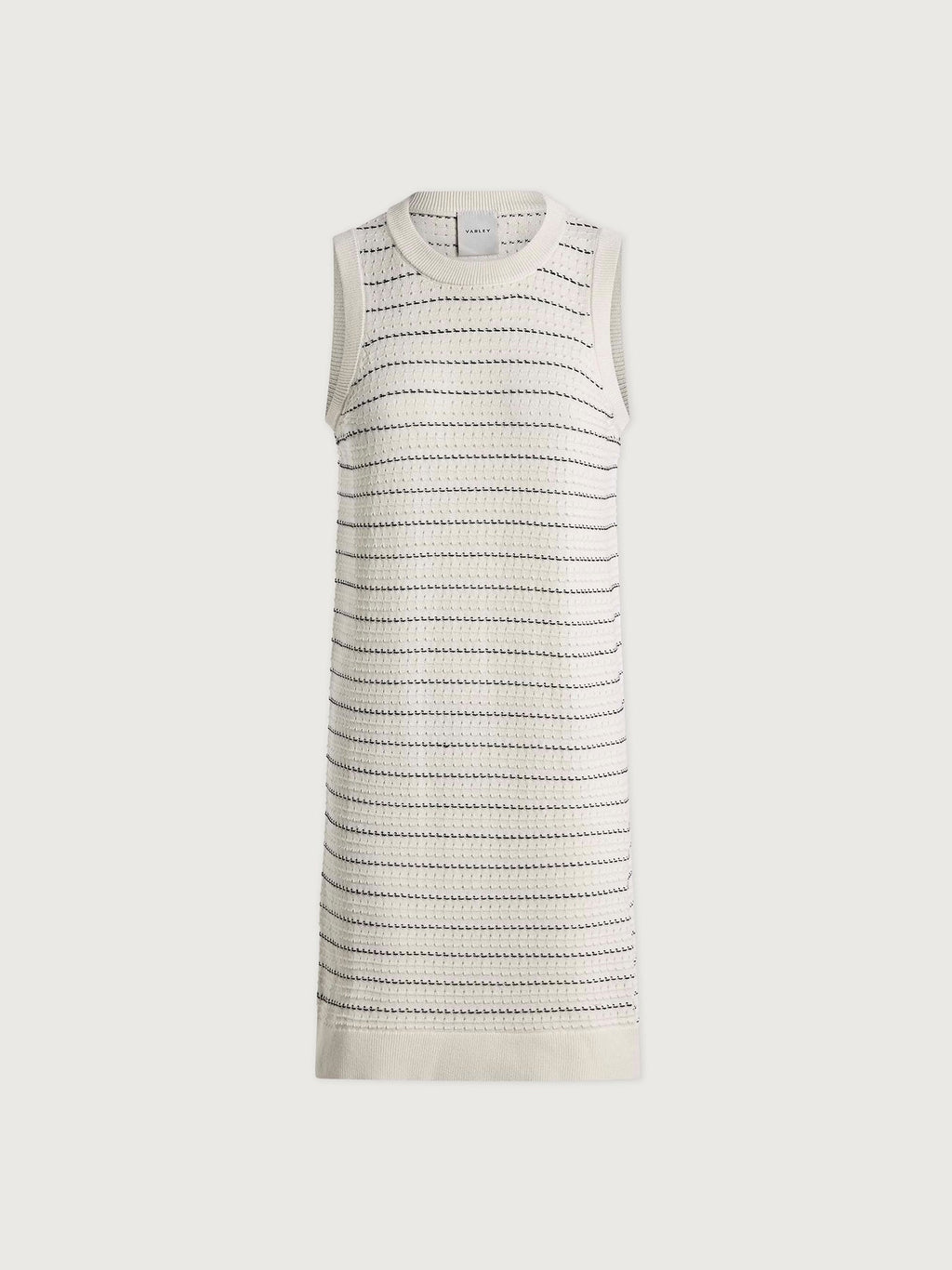 Mindy Contrast Stitch Knit Dress Egret - Varley