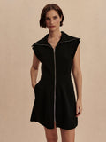 Rebecca Zip Through Dress Black - Varley