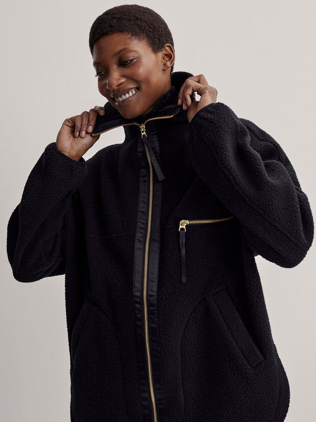 Donley Fleece Jacket Black - Varley