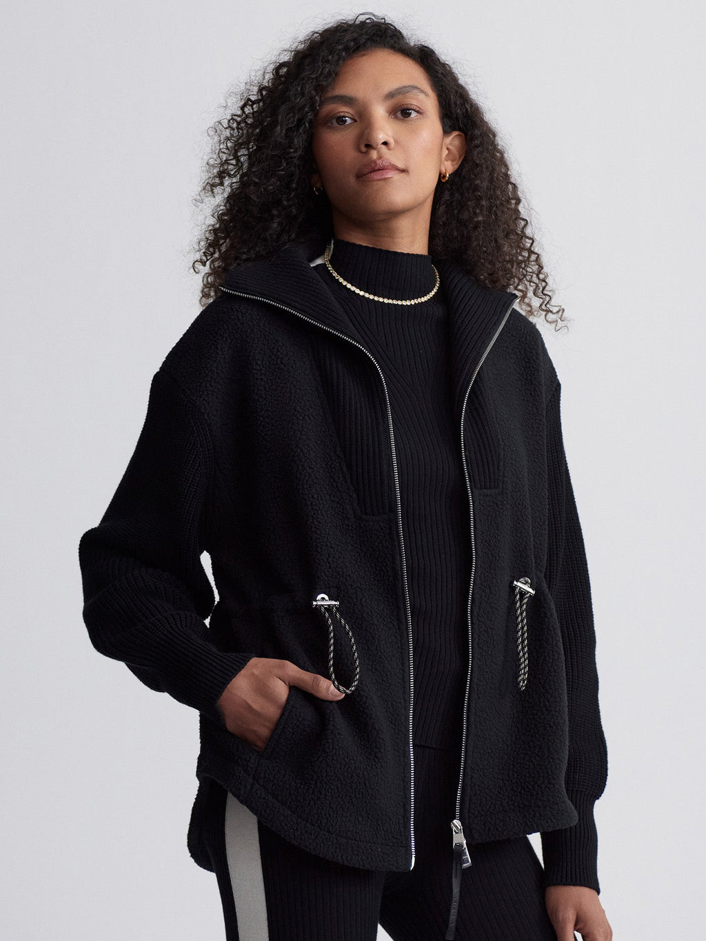 Renea Fleece Jacket Black - Varley