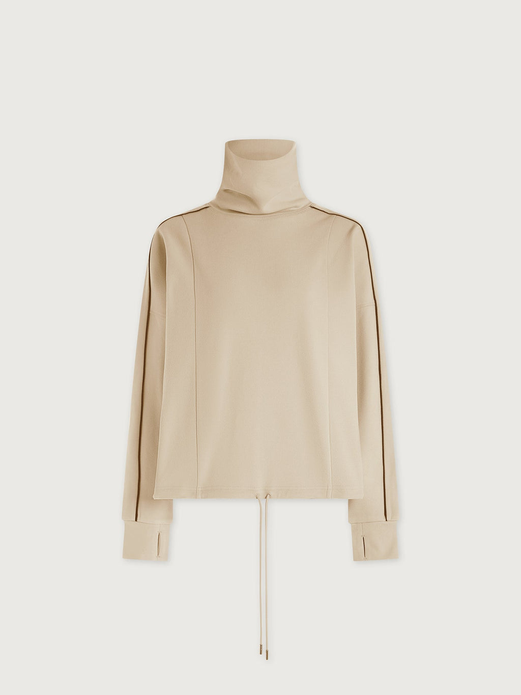 Ariana High Neck Active Sweatshirt Cement Marl/ Bitter Chocolate - Varley