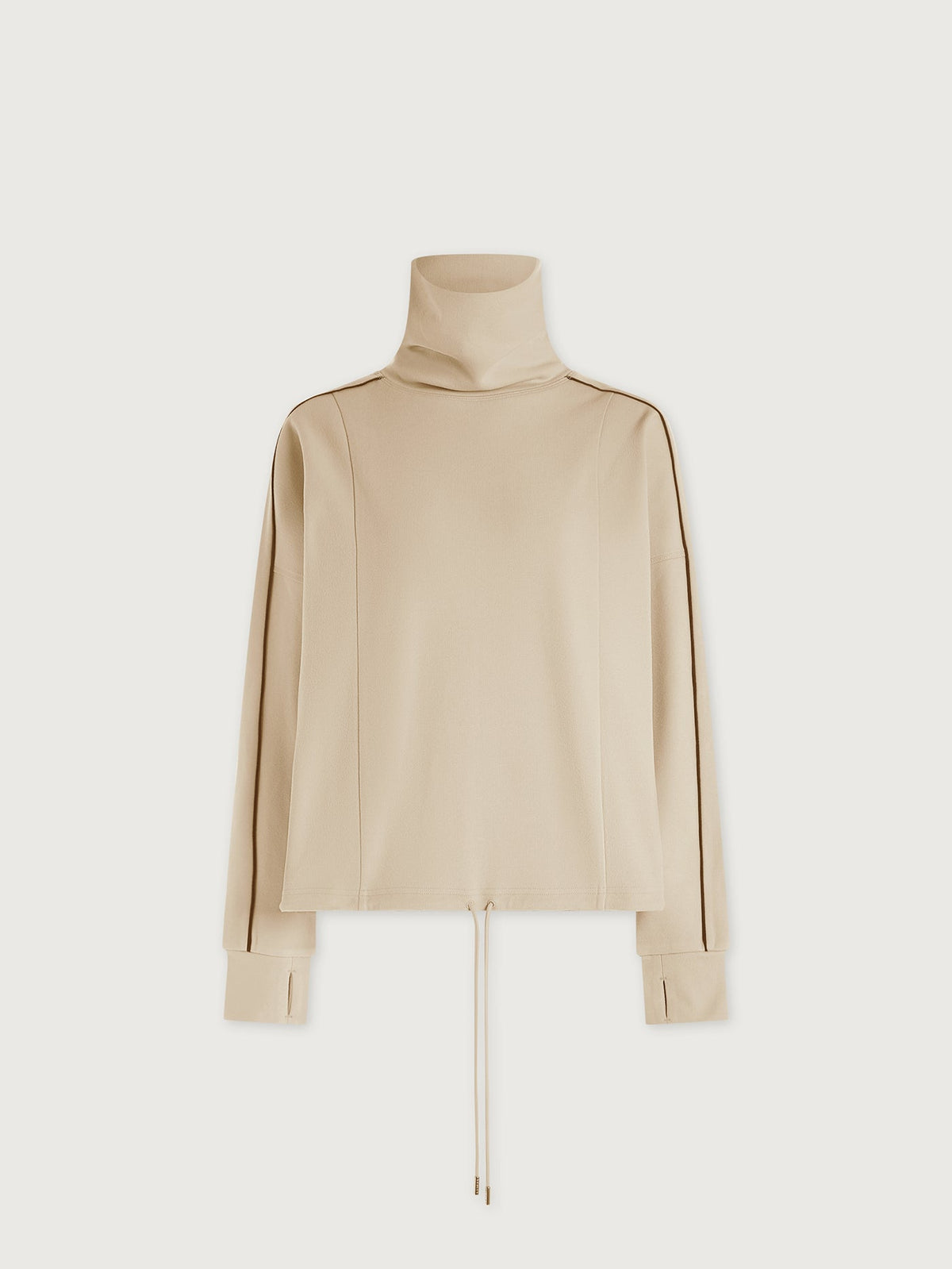 Ariana High Neck Active Sweatshirt Cement Marl/ Bitter Chocolate - Varley