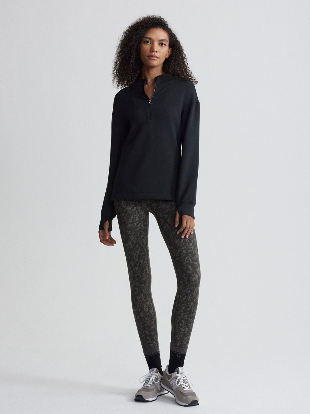 Cleo Half-Zip Active Sweatshirt Black - Varley