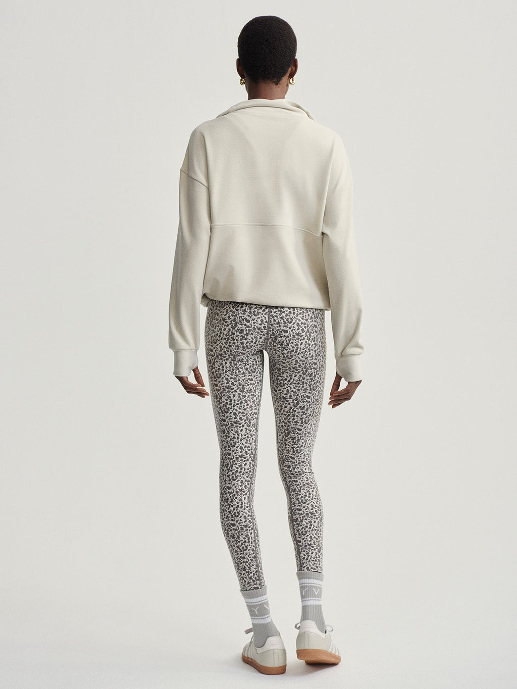 Timberley Half-Zip Active Sweatshirt Cement Marl - Varley
