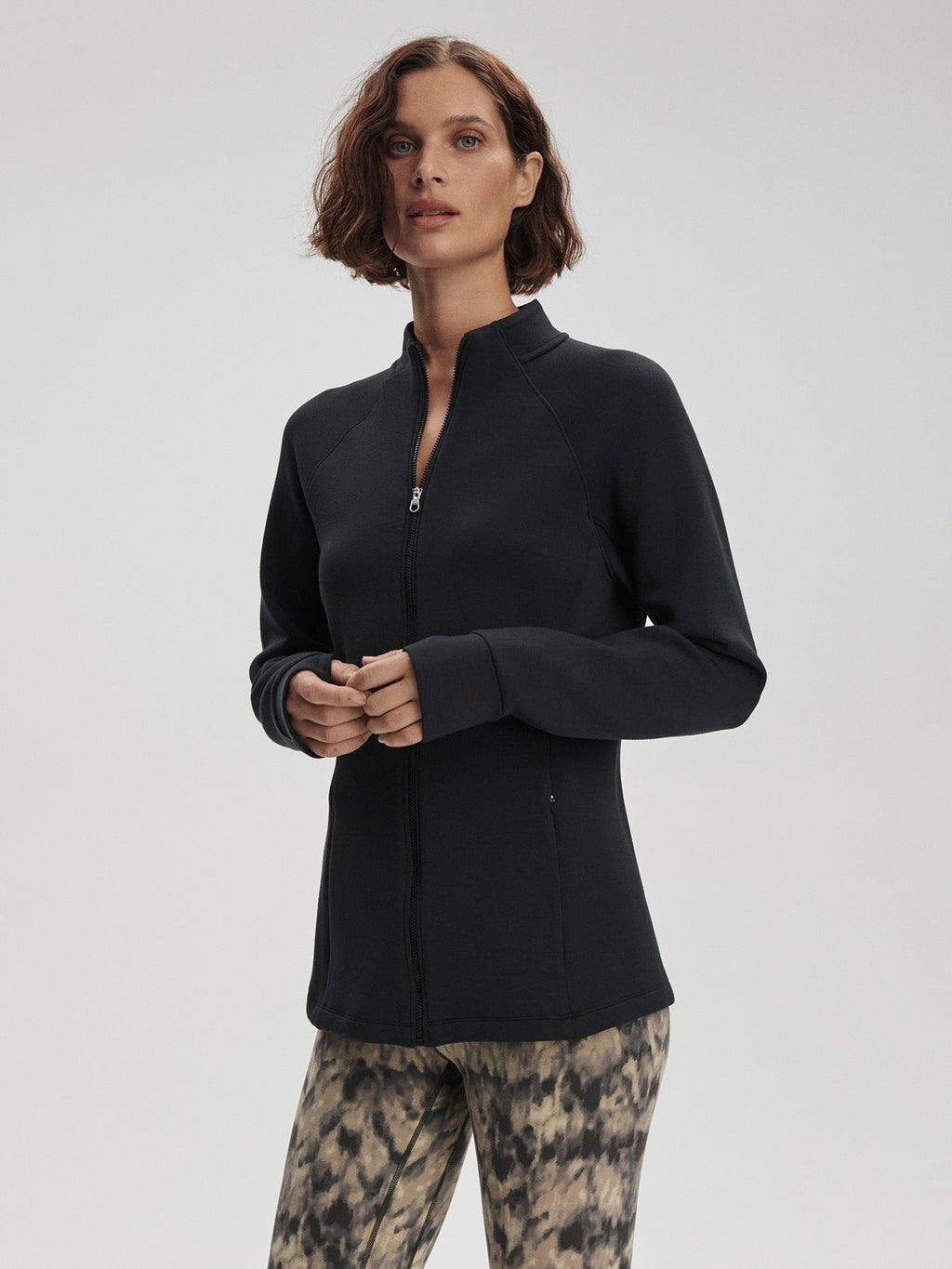 Hayden Zip-Through Active Sweatshirt Black - Varley