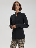 Hayden Zip-Through Active Sweatshirt Black - Varley