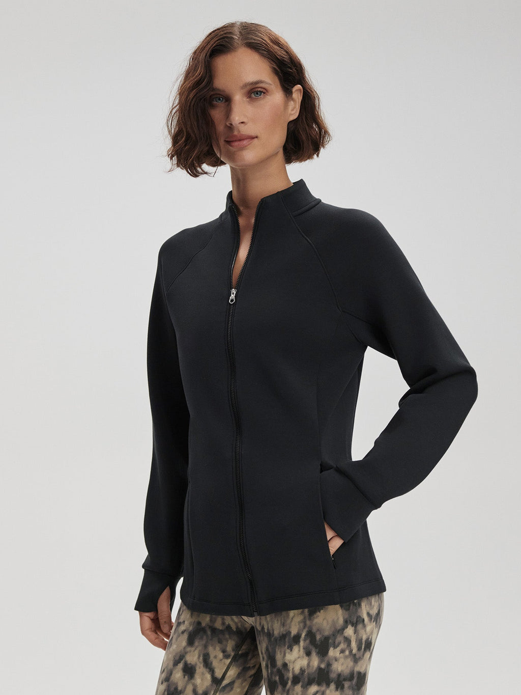 Hayden Zip-Through Active Sweatshirt Black - Varley
