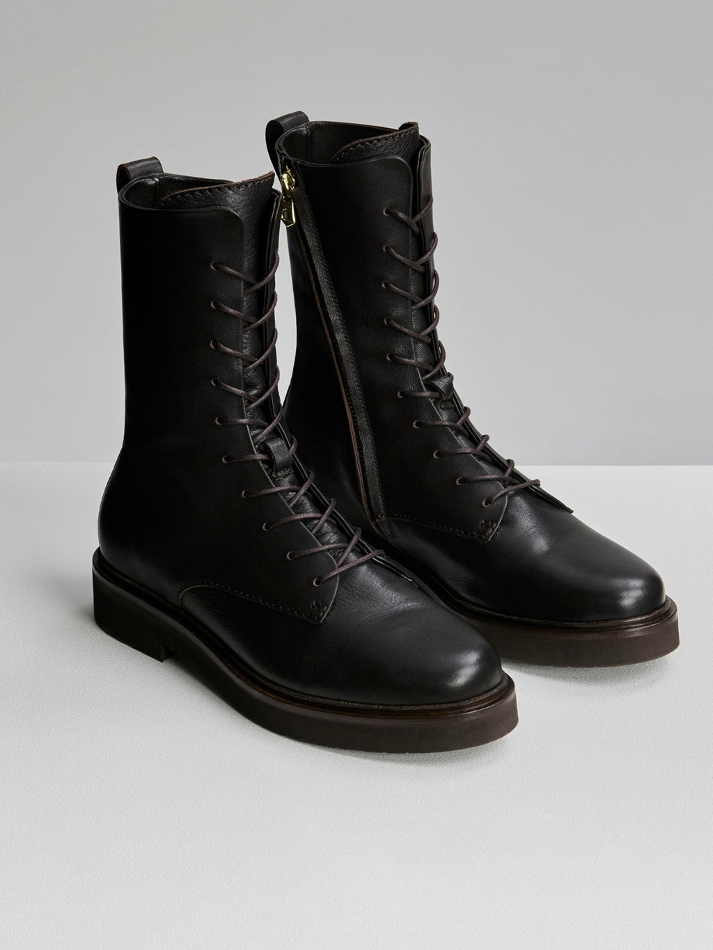 Boyten Lace Up Boot Nappa Ebony Brown - Varley