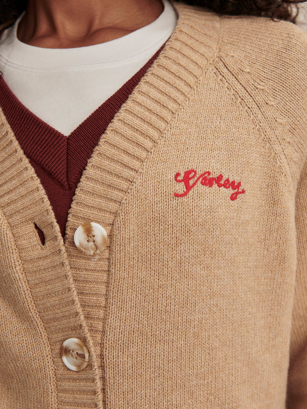 Lotte Button Through Cardigan Macaroon - Varley