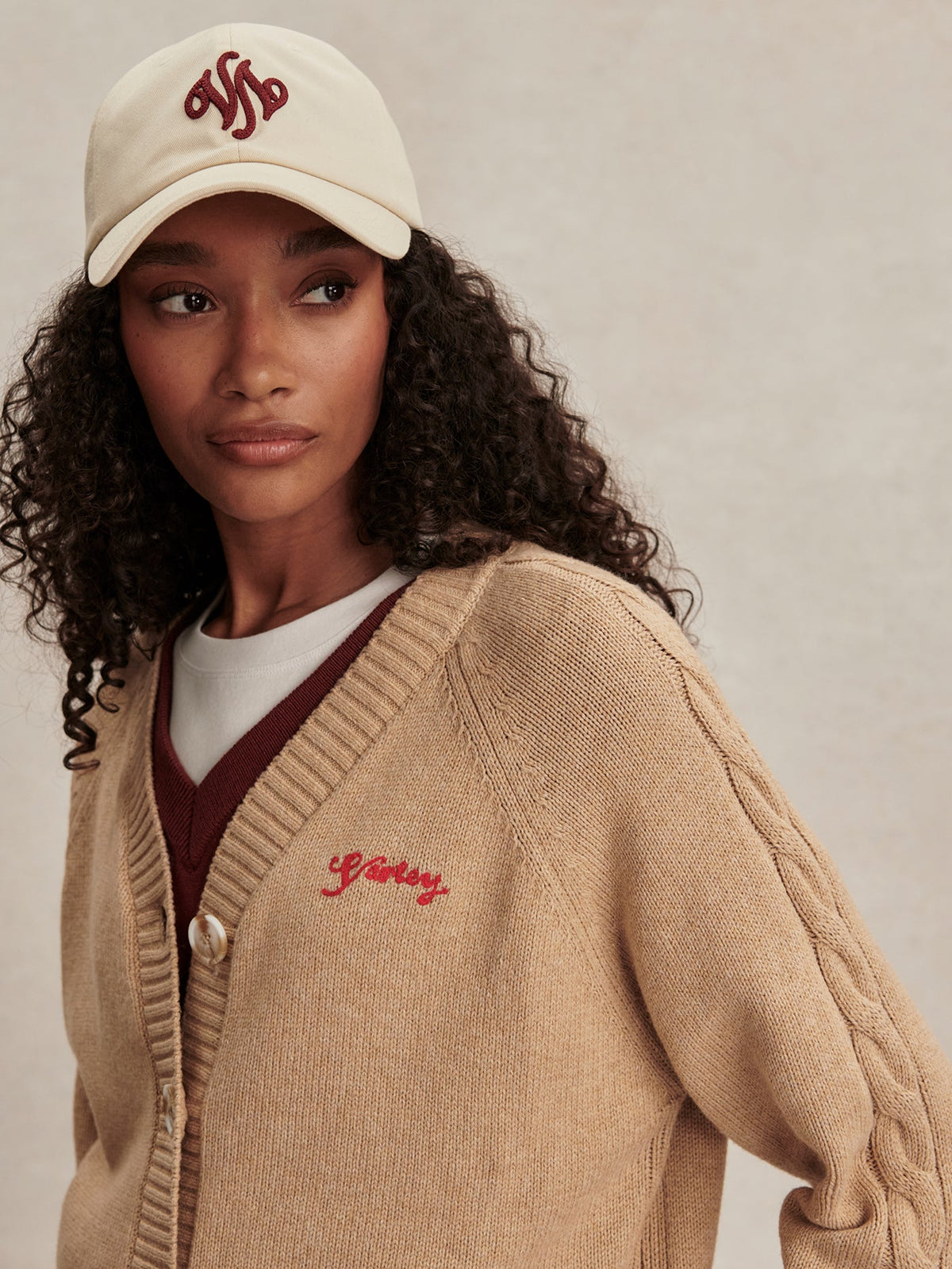 Lotte Button Through Cardigan Macaroon - Varley