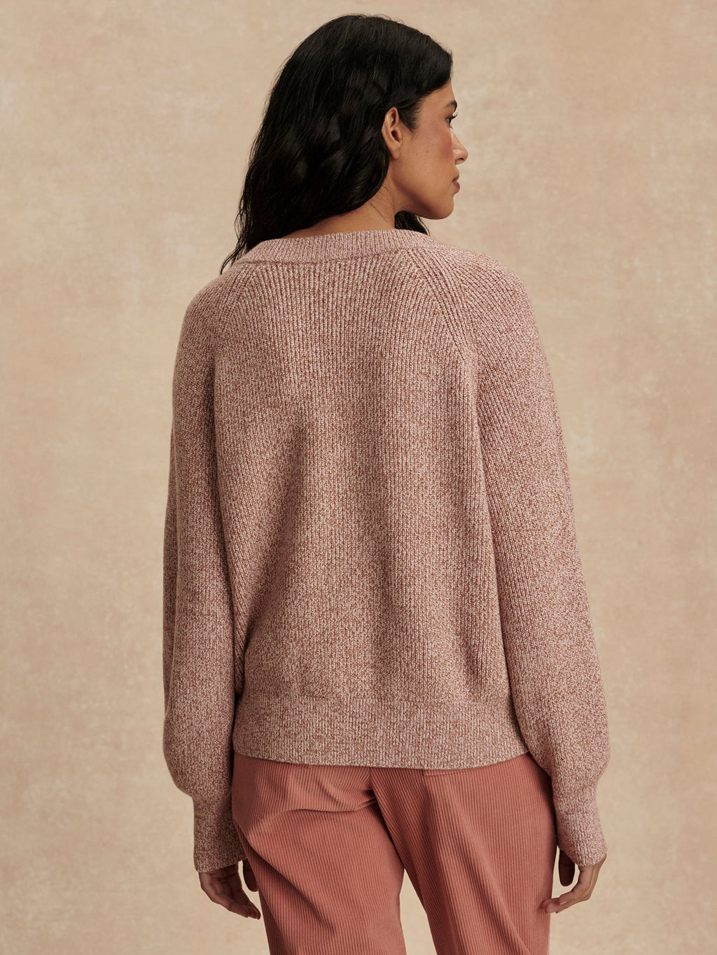 Kennings Half Button Knit Ginger Rose Fleck - Varley