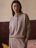 Oakdale Sweat Taupe Marl - Varley