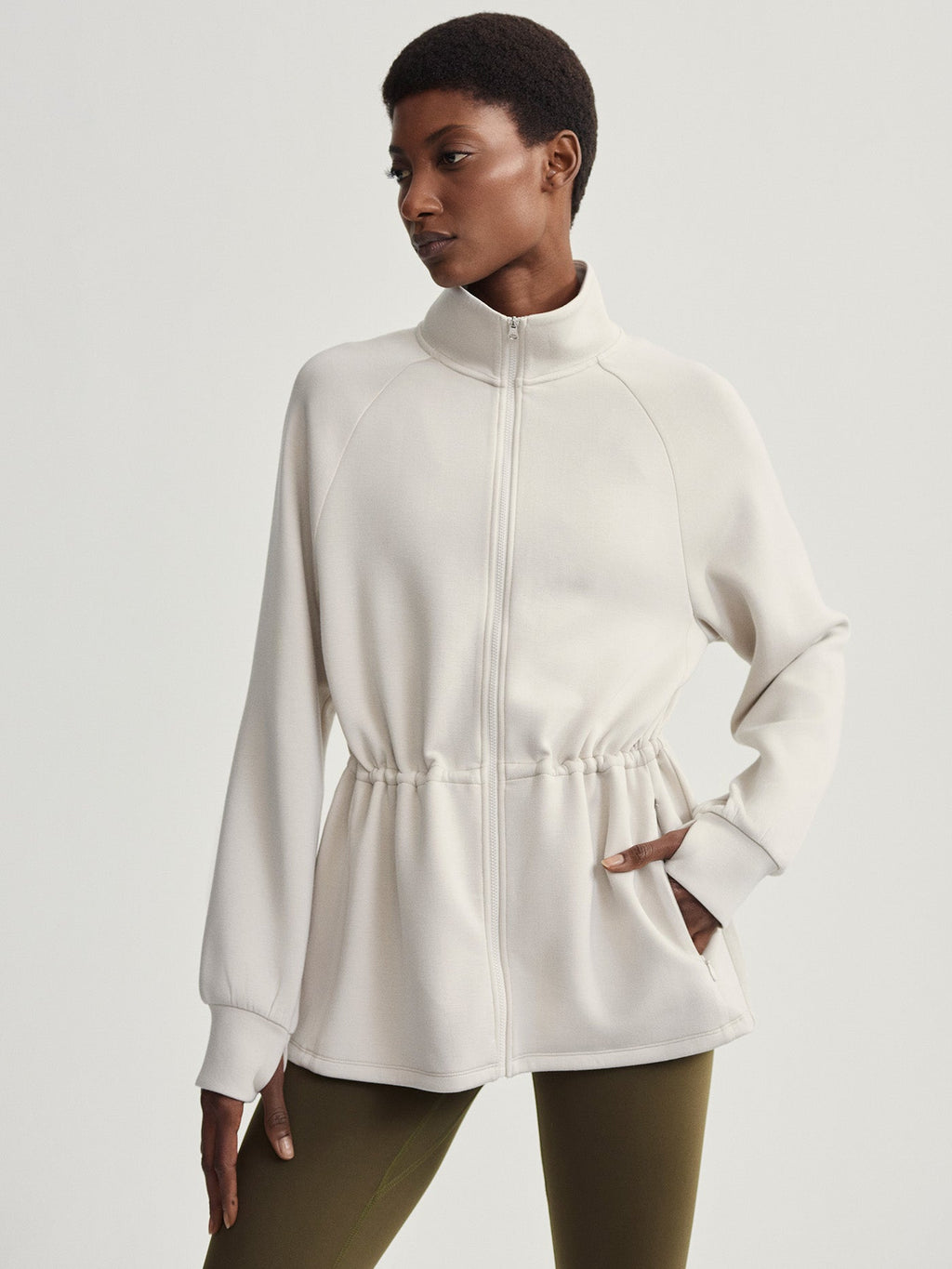 Ailsa Zip-Through Active Sweatshirt Rainy Day - Varley