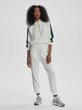 The Slim Stripe Cuff Pant 26 White/ Navy/ Forest - Varley