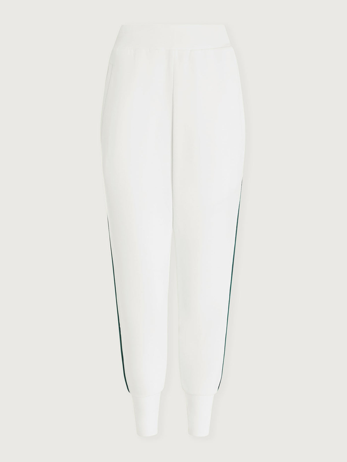 The Slim Stripe Cuff Pant 26 White/ Navy/ Forest - Varley