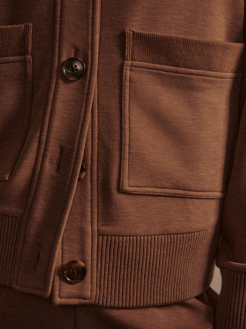 Sabrina Button Through Sweat Golden Bronze Marl - Varley