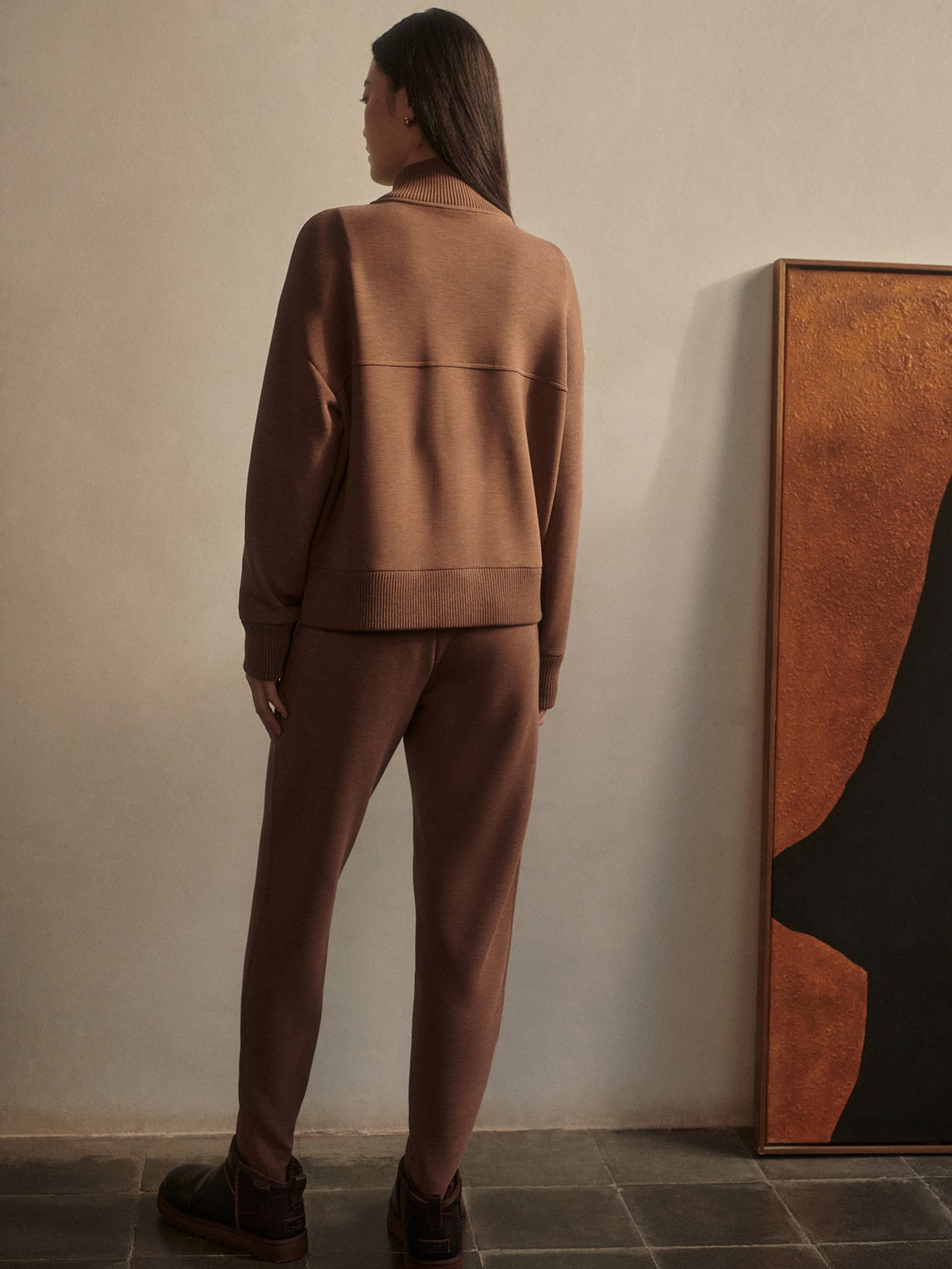 Sabrina Button Through Sweat Golden Bronze Marl - Varley