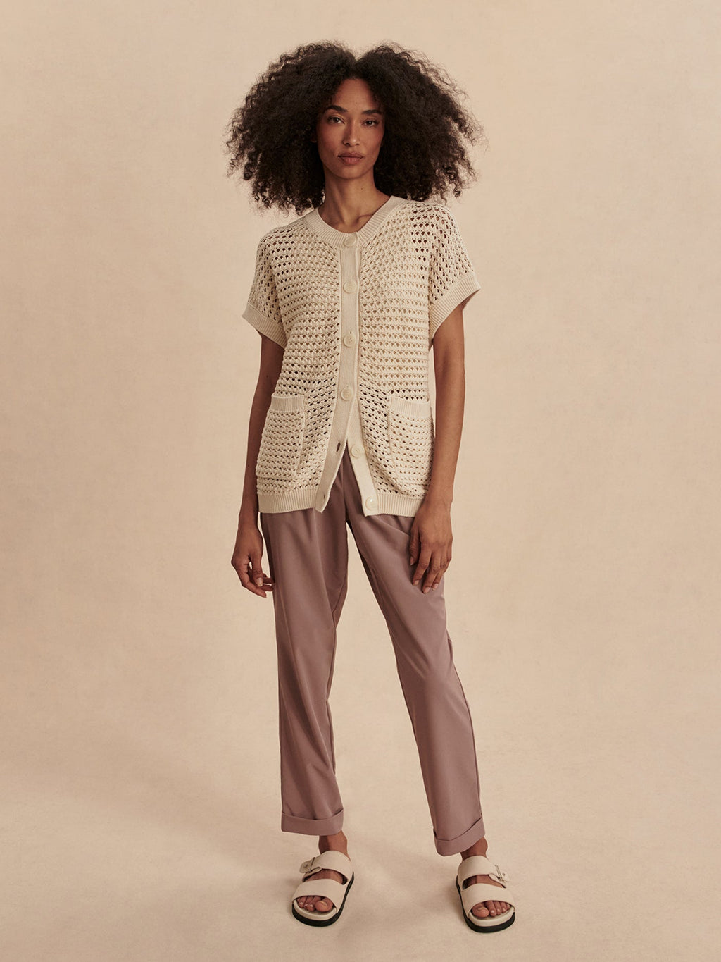 Sidra Dropped Sleeve Cardigan Birch - Varley