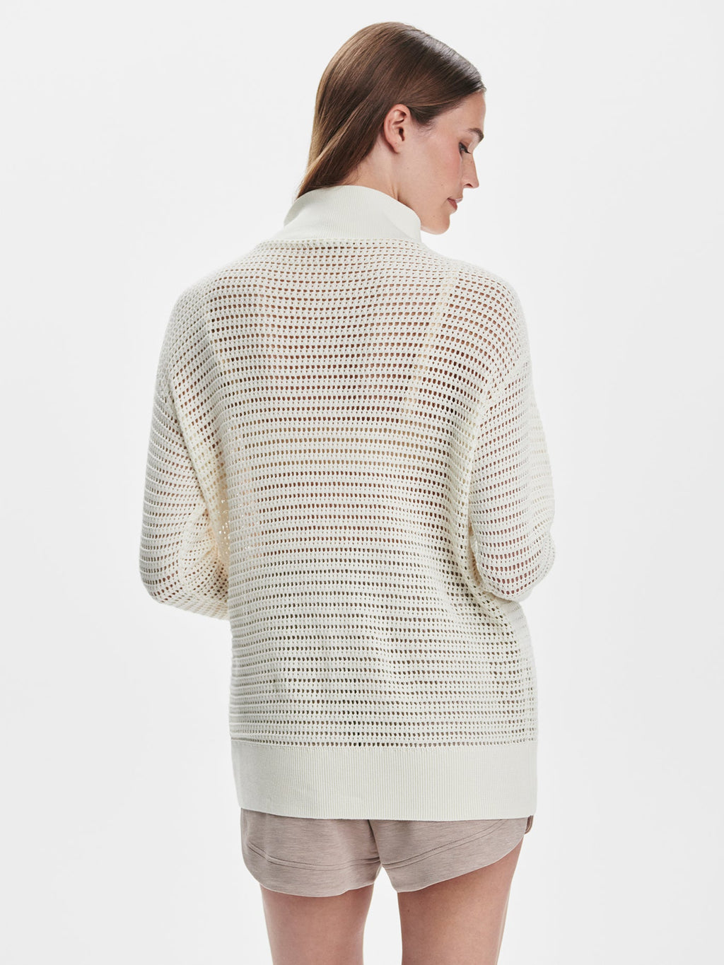 Billie Half-Zip Knit | VARLEY US Egret - Varley