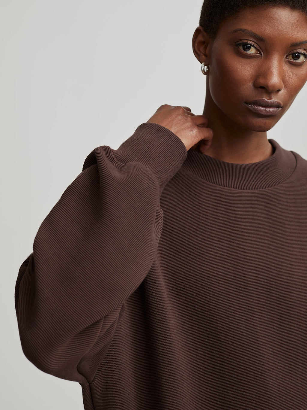 Mae Boyfriend Sweat Coffee Bean - Varley