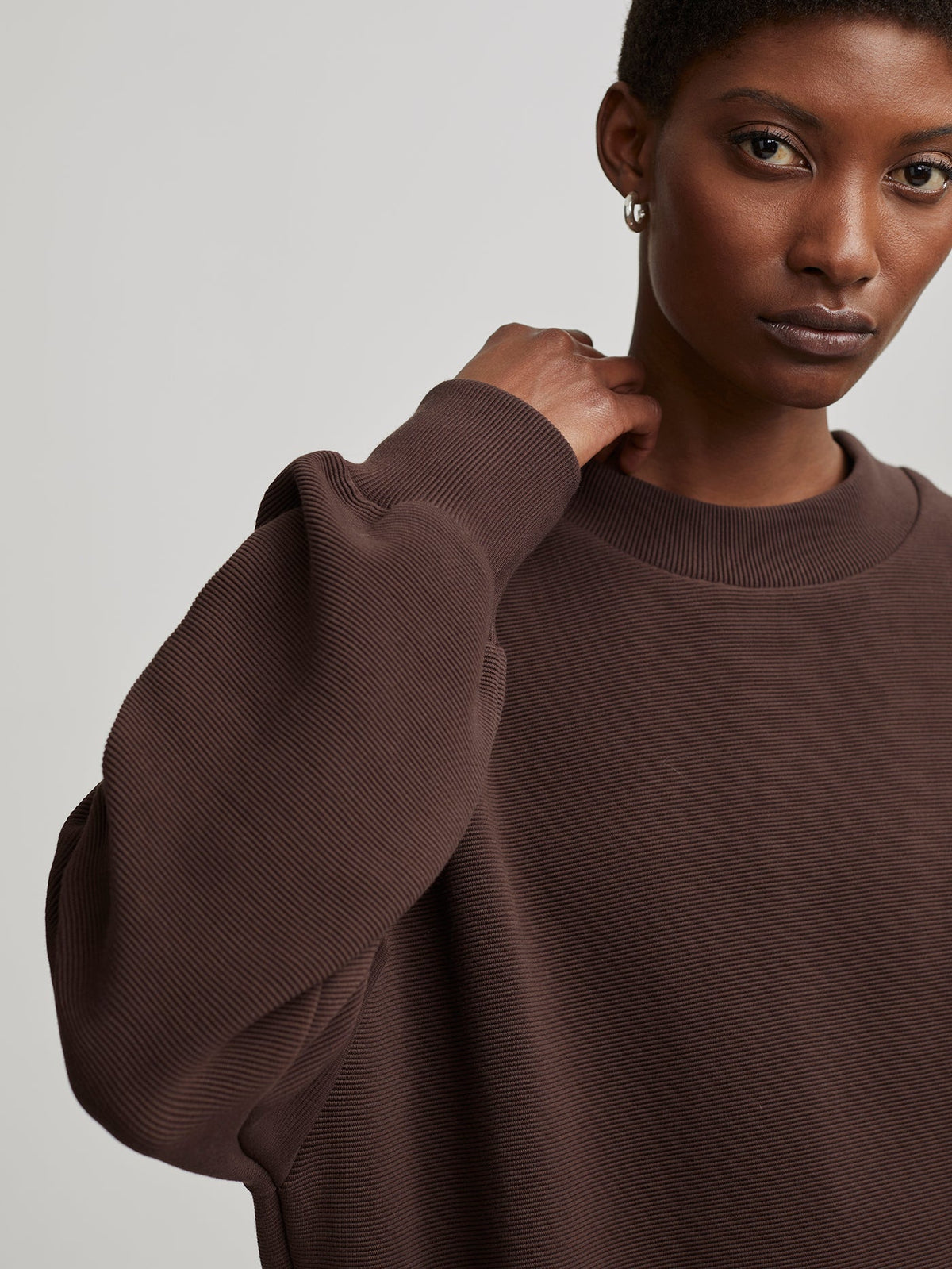 Mae Boyfriend Sweat Coffee Bean - Varley