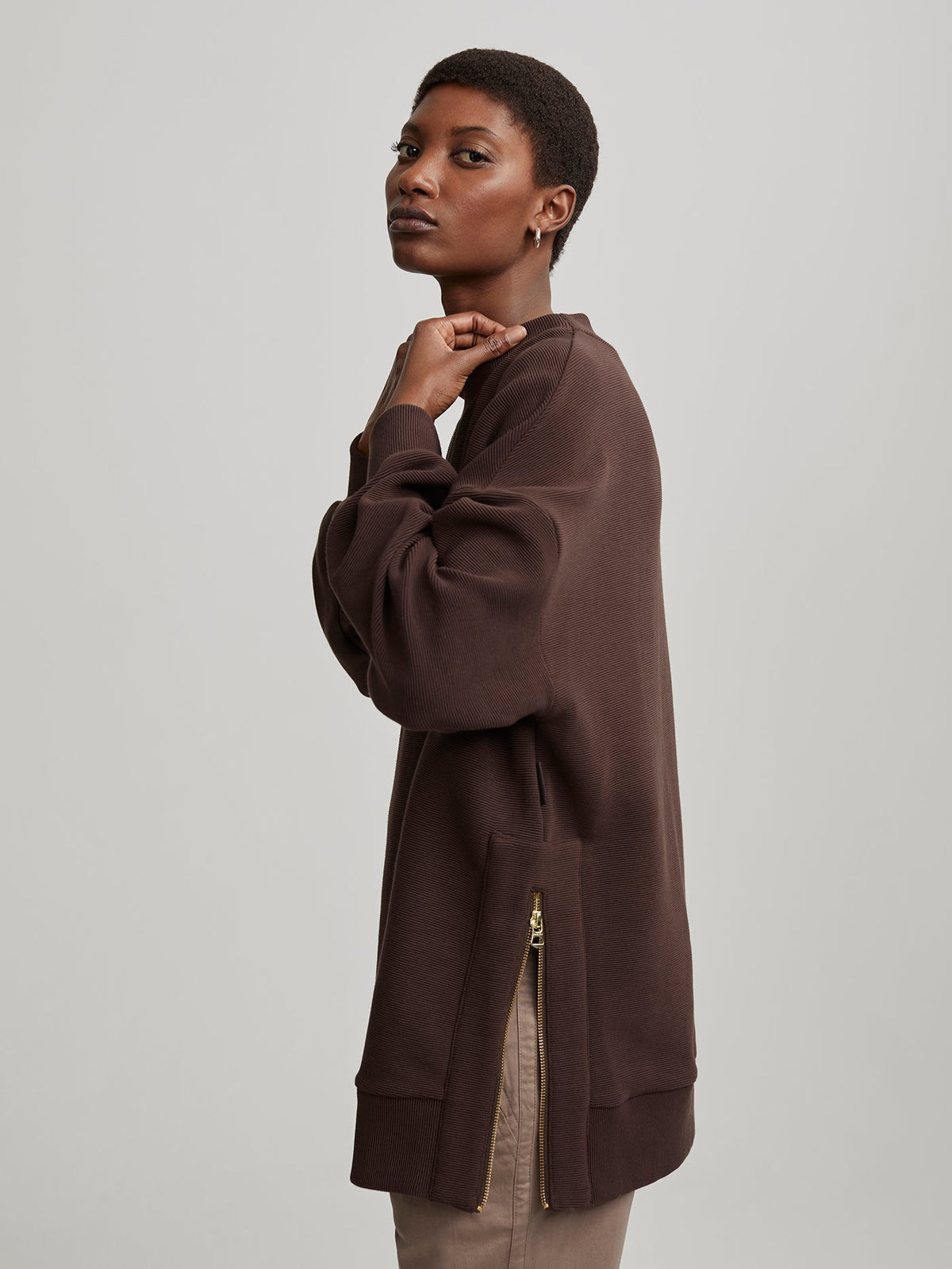 Mae Boyfriend Sweat Coffee Bean - Varley
