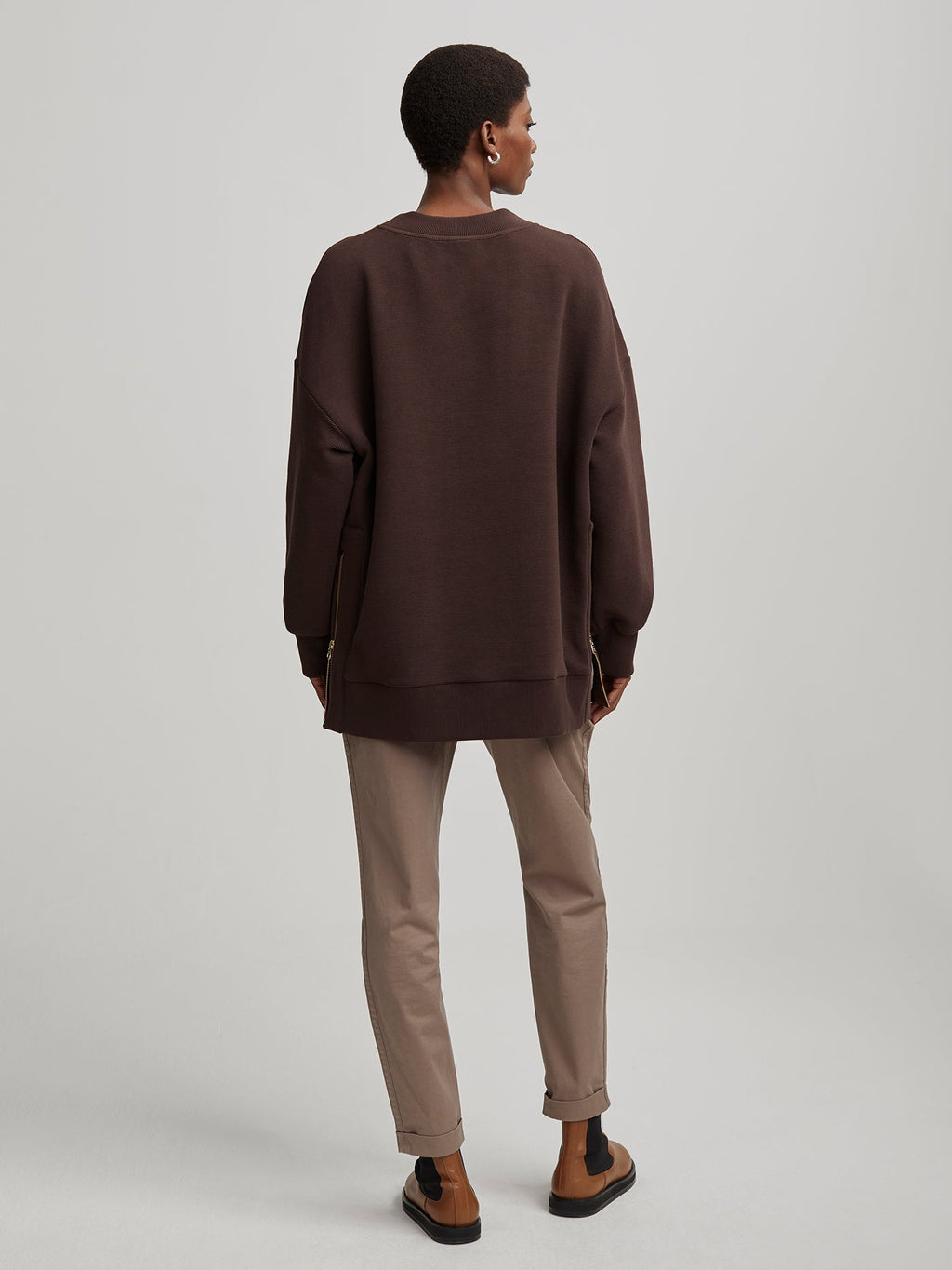Mae Boyfriend Sweat Coffee Bean - Varley