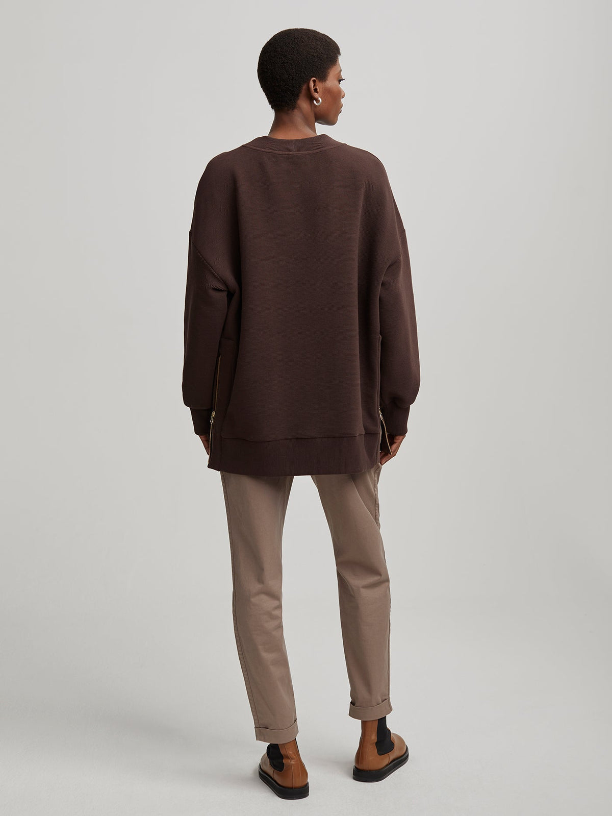 Mae Boyfriend Sweat Coffee Bean - Varley
