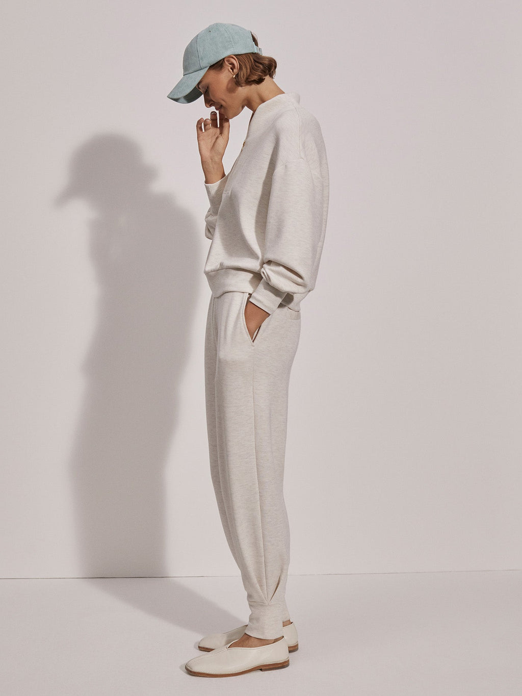 The Relaxed Pant 25" | VARLEY US Ivory Marl - Varley