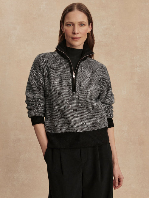 Aldridge Half Zip Knit Black - Varley