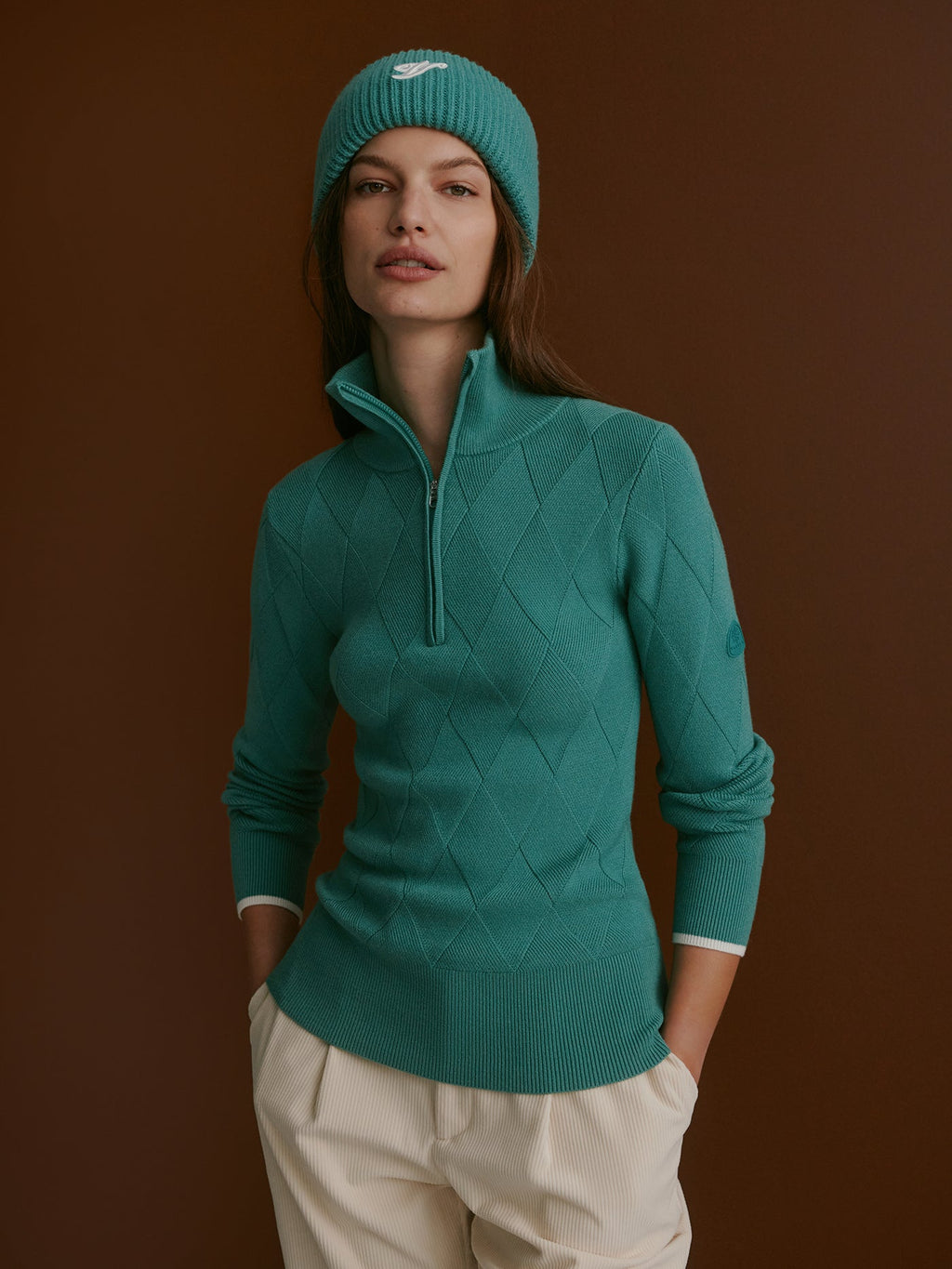 Lawson Half Zip Knit Deep Sea - Varley