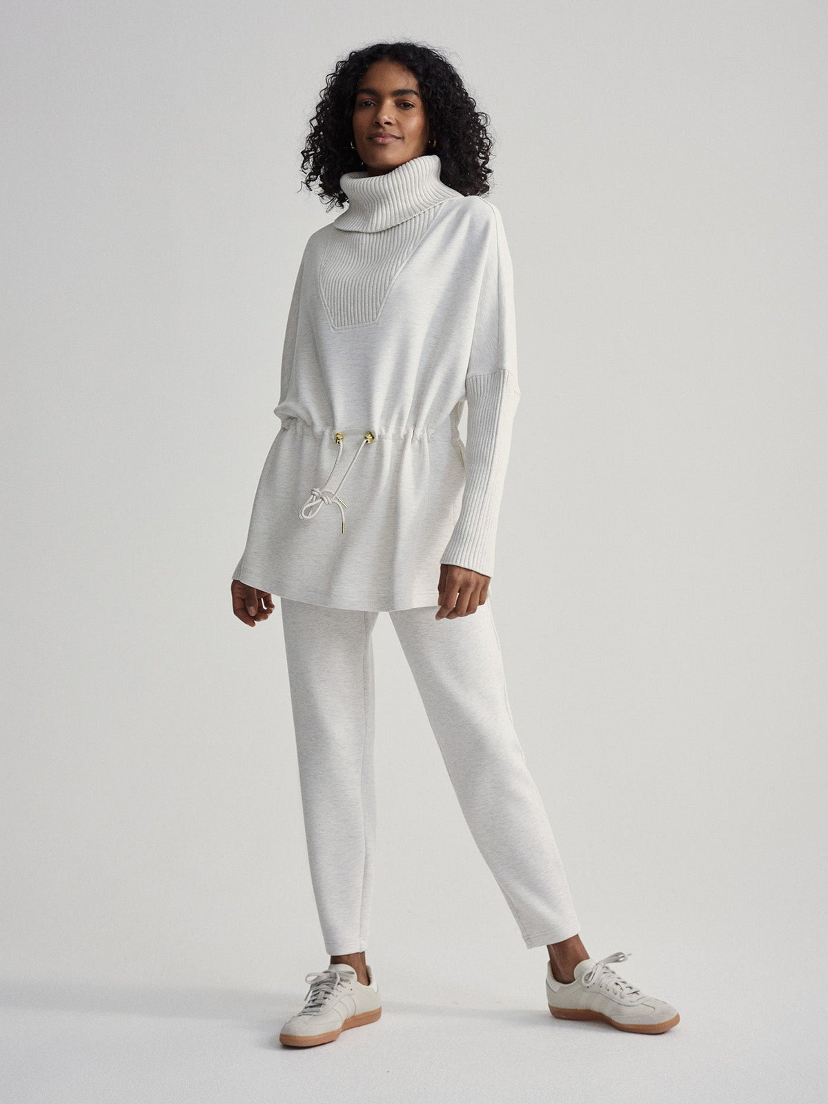 Suffolk Longline Sweat Ivory Marl - Varley